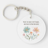 Boho Wildflower Beste Vriendin – Grappig Cadeau vo Sleutelhanger (Voorkant)