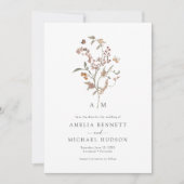 Boho Wildflower Bewaar de datum Save The Date (Voorkant)