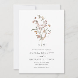 Boho Wildflower Bewaar de datum Save The Date