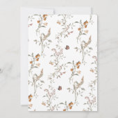 Boho Wildflower Bewaar de datum Save The Date (Achterkant)