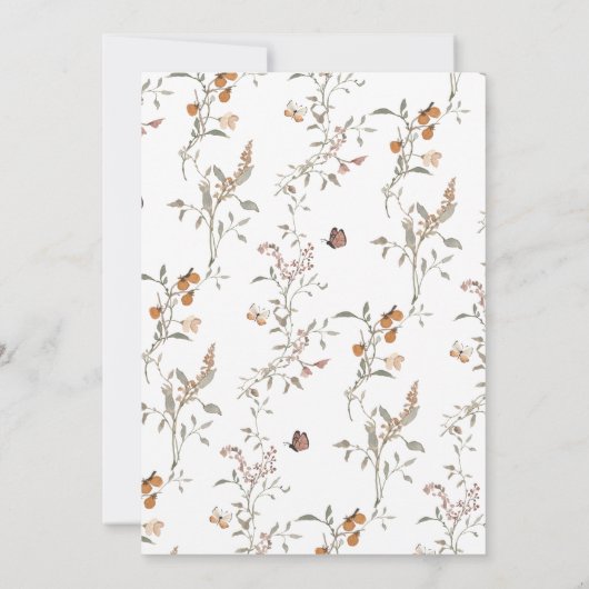 Boho Wildflower Bewaar de datum Save The Date (Achterkant)