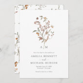 Boho Wildflower Bewaar de datum Save The Date (Voorkant / Achterkant)