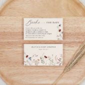 Boho Wildflower Bijen Baby shower Boekaanvraag Informatiekaartje