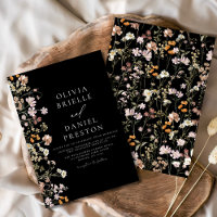 Boho Wildflower Black Garden Wedding
