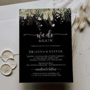 Boho Wildflower Black We Do Again Gelofte Vernieuw Kaart