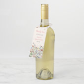 Boho Wildflower Bloemen Baby shower Flessenhanger (Schuin)