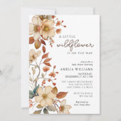 Boho Wildflower Bloemen Baby shower Kaart (Voorkant)