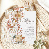 Boho Wildflower Bloemen Baby shower Kaart