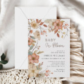 Boho Wildflower Bloemen Baby shower Kaart