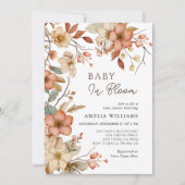 Boho Wildflower Bloemen Baby shower Kaart (Voorkant)