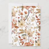 Boho Wildflower Bloemen Baby shower Kaart (Achterkant)