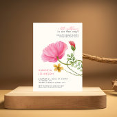 Boho Wildflower Bloemen Baby shower Uitnodiging