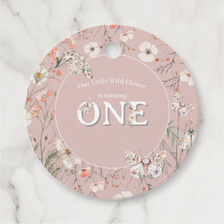 Boho Wildflower Bloemen Baby Verjaardag Bedankjes Labels