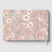 Boho Wildflower Bloemen Baby Verjaardag Gastenboek (Achterkant)