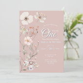 Boho Wildflower Bloemen Baby Verjaardag Kaart (Staand voorkant)