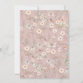 Boho Wildflower Bloemen Baby Verjaardag Kaart (Achterkant)