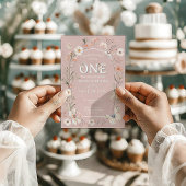 Boho Wildflower Bloemen Baby Verjaardag Kaart