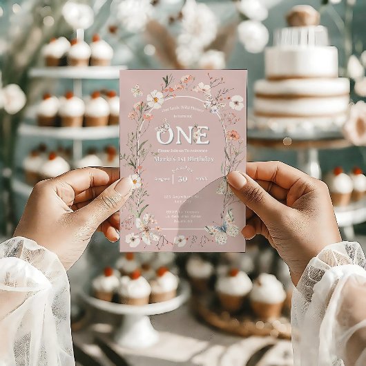 Boho Wildflower Bloemen Baby Verjaardag Kaart