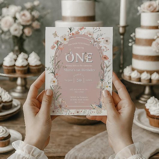 Boho Wildflower Bloemen Baby Verjaardag Kaart