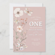 Boho Wildflower Bloemen Baby Verjaardag