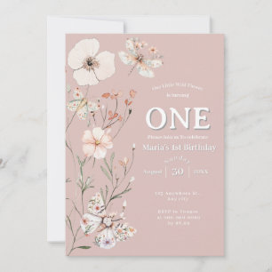 Boho Wildflower Bloemen Baby Verjaardag Kaart