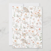 Boho Wildflower Bloemen Baby Verjaardag Kaart (Achterkant)