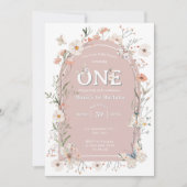 Boho Wildflower Bloemen Baby Verjaardag Kaart (Voorkant)