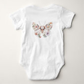 Boho Wildflower Bloemen Baby Verjaardag Romper (Achterkant)