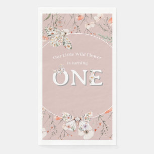 Boho Wildflower Bloemen Baby Verjaardag Servet