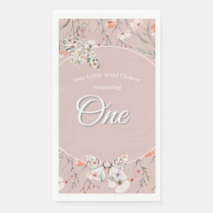 Boho Wildflower Bloemen Baby Verjaardag Servet