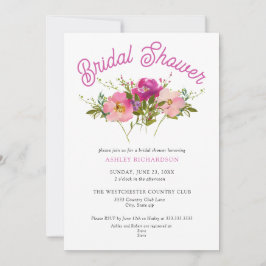 Boho Wildflower Bloemen Bruidsdouche Uitnodiging