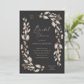 Boho Wildflower Bloemen Bruiloft Bruidsfeest Kaart (Staand voorkant)