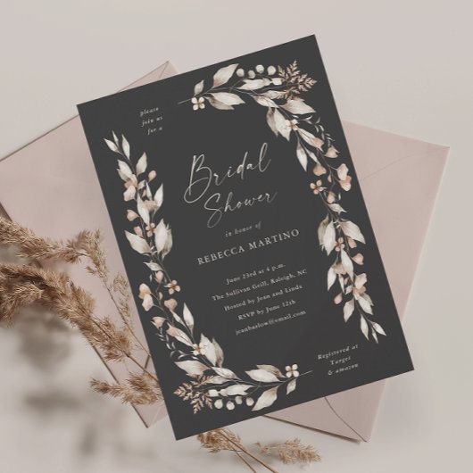 Boho Wildflower Bloemen Bruiloft Bruidsfeest Kaart