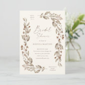 Boho Wildflower Bloemen Bruiloft Bruidsfeest Kaart (Staand voorkant)