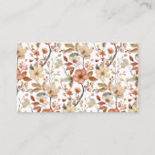 Boho Wildflower Bloemen Luier Raffle Baby shower Informatiekaartje (Achterkant)