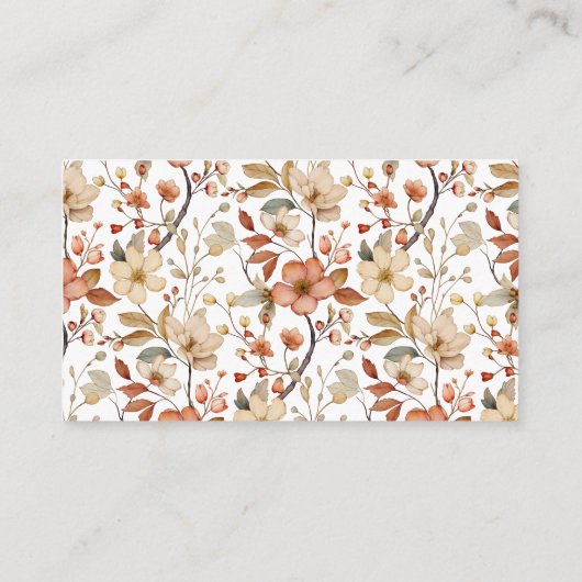 Boho Wildflower Bloemen Luier Raffle Baby shower Informatiekaartje (Achterkant)