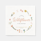 Boho Wildflower Bloemen Meisjes Schattige Baby sho Servet (Voorkant)