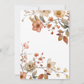 Boho Wildflower Bloemen op de weg naar het Baby sh Kaart (Achterkant)