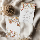 Boho Wildflower Bloemen op de weg naar het Baby sh Kaart