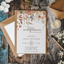 Boho Wildflower Bloemen Op Weg Baby Shower