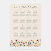 Boho Wildflower Bloemen Trouwstoel Grafiek Acryl Bord (Voorkant)