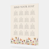 Boho Wildflower Bloemen Trouwstoel Grafiek Acryl Bord (Hoek)