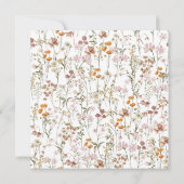 Boho Wildflower Bloemen Vrijgezellenfeest Brunch Kaart (Achterkant)