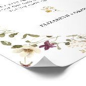 Boho Wildflower Bloemen Vrijgezellenfeest Datum Na Poster (Hoek)