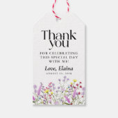 Boho Wildflower Bloemen Vrijgezellenfeest Favor Cadeaulabel (Voorkant)