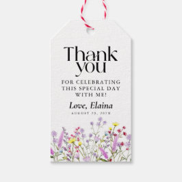 Boho Wildflower Bloemen Vrijgezellenfeest Favor Cadeaulabel