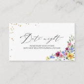 Boho Wildflower Bloemendate Night Kaarten (Voorkant)