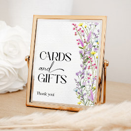 Boho Wildflower Bloemendouche Kaarten en geschenke Poster