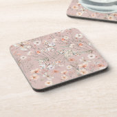 Boho Wildflower Bloemenvlinder Bier Onderzetter (Linkerzijde)