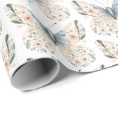 Boho Wildflower Bloemenvlinder Cadeaupapier (Rol Hoek)